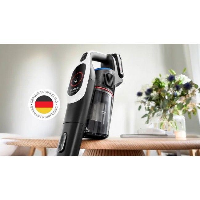 Bosch BCS931WBA stick vacuum/electric broom Battery Dry HEPA Bagless 0.4 L White 3 Ah Bosch BCS931WBA stick vacuum/electric broom Battery Dry HEPA Bagless 0.4 L White 3 Ah