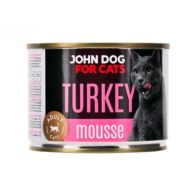 JOHN DOG For cats Mousse Turkey - wet cat food - 200g