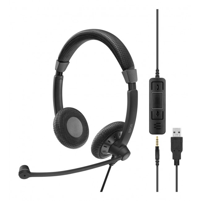 EPOS IMPACT SC 75 USB MS Headset, kabelgebunden, Kopfb gel, Anrufe/Musik, USB Typ-A, Schwarz