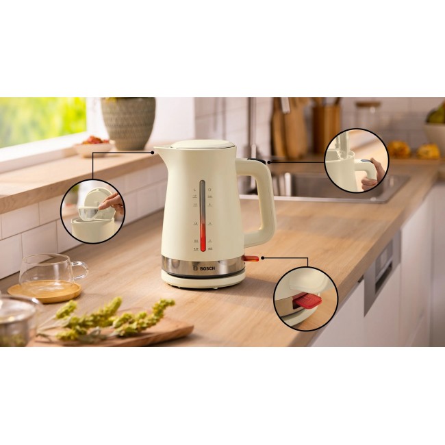 Bosch MyMoment electric kettle 1.7 L 2400 W Cream