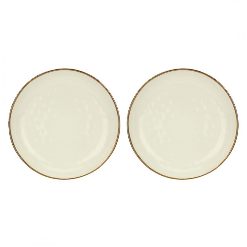 Set of 2 Concerto Avorio Round Bowls - Ivory, 30 cm
