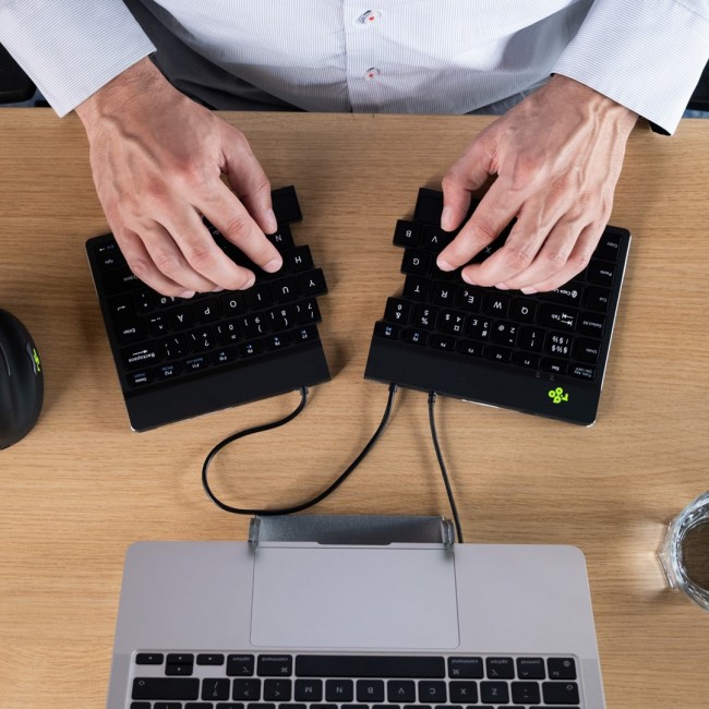 R-Go Tools Ergonomic keyboard R-Go Split Break v2 with break software, ergonomic split keyboard, QWERTZ (DE), Wired, black R-Go Tools Ergonomic keyboard R-Go Split Break v2 with break software, ergonomic split keyboard, QWERTZ (DE), Wired, black