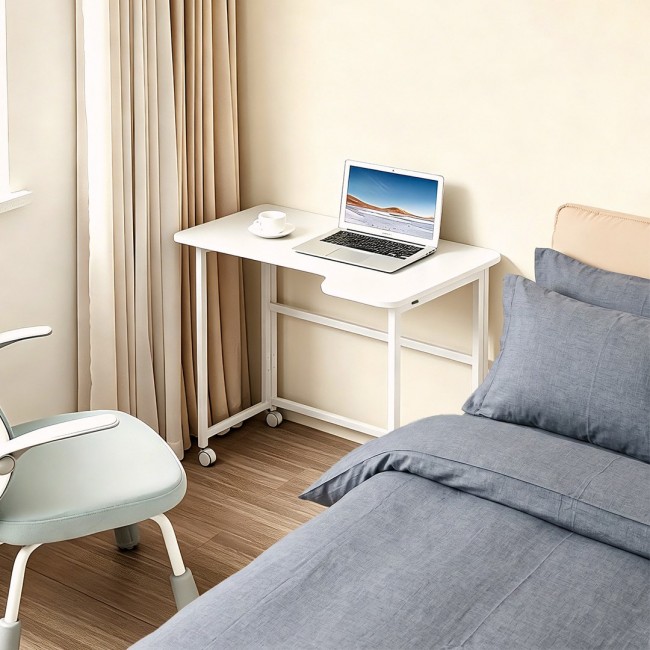 Maclean Folding Desk, White, Mobile, 100x65 cm, max. 50 kg, Corner, L-Shaped, MC-1250 L/W