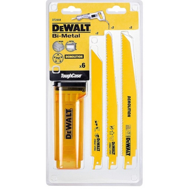 DeWALT DT2444-QZ jigsaw/scroll saw/reciprocating saw blade Sabre saw blade Bimetal 6 pc(s) DeWALT DT2444-QZ jigsaw/scroll saw/reciprocating saw blade Sabre saw blade Bimetal 6 pc(s)