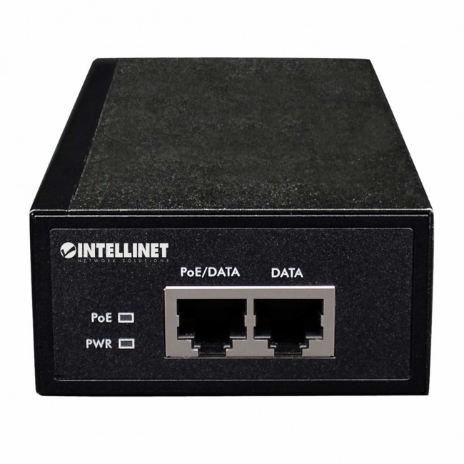 Intellinet Gigabit High-Power PoE+ Injector, 1 x 30 W, IEEE 802.3at/af Power over Ethernet (PoE+/PoE)