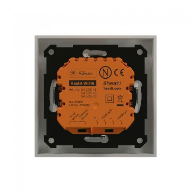 Termostat Heatit WiFi6 White RAL 9003 Wi-Fi Thermostat 3600W 16A