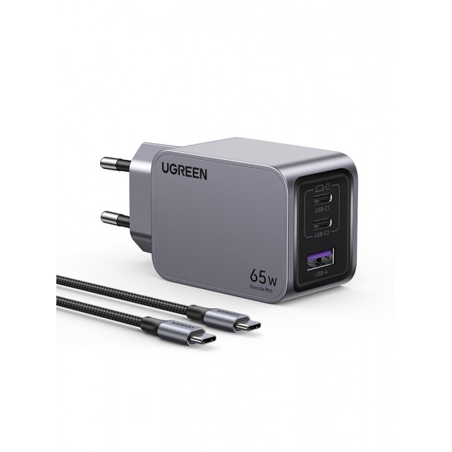 Ugreen 25871 mobile device charger Universal Grey AC Fast charging Indoor