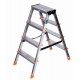 Krause Dopplo double-sided step ladder silver Krause Dopplo double-sided step ladder silver