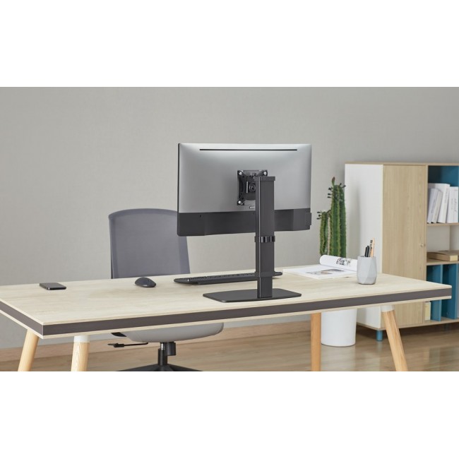 Gembird MS-D1ST-02 Height adjustable full-motion monitor desk stand, 17
