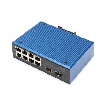 Digitus Industrial 8+2 port Fast Ethernet PoE switch