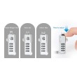 Manhattan Universal Laptop Combination Lock For Noble Wedge , Nano and K-Slot, Secure 3-in-1 Anti-theft Notebook Lock, Resettable 4-digit Combo, 1.8m, Cut-Resistant Carbon Steel Cable, Translucent PVC Jacket, Silver