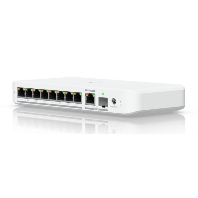 Ubiquiti USW-Flex-2.5G-8-PoE Switch | 8x 2.5GbE RJ45, 1x 10GbE SFP+, 196W
