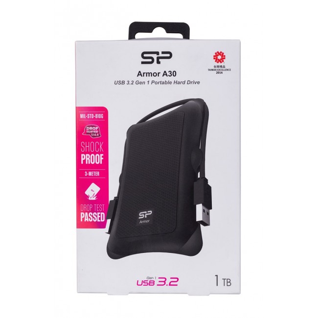 Silicon Power Armor A30 external hard drive 1 TB Black