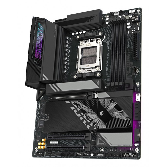 GIGABYTE X870E AORUS ELITE WIFI7 Motherboard - Supports AMD Ryzen 9000 CPUs, 16+2+2 Phases Digital VRM, up to 8000Hz DDR5 (OC), 3xPCIe 5.0 + 1xPCIe 4.0, Wi-Fi 7, 2.5GbE LAN, USB 4 GIGABYTE X870E AORUS ELITE WIFI7 Motherboard - Supports AMD Ryzen 9000 CPUs, 16+2+2 Phases Digital VRM, up to 8000Hz DDR5 (OC), 3xPCIe 5.0 + 1xPCIe 4.0, Wi-Fi 7, 2.5GbE LAN, USB 4
