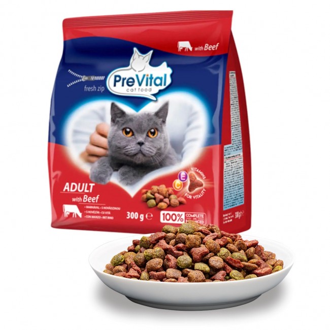 PREVITAL Adult Beef - dry cat food - 300g