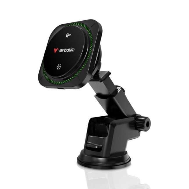 Verbatim Charge 'n' Drive Qi2 Magnetic Wireless Car Charger RGB