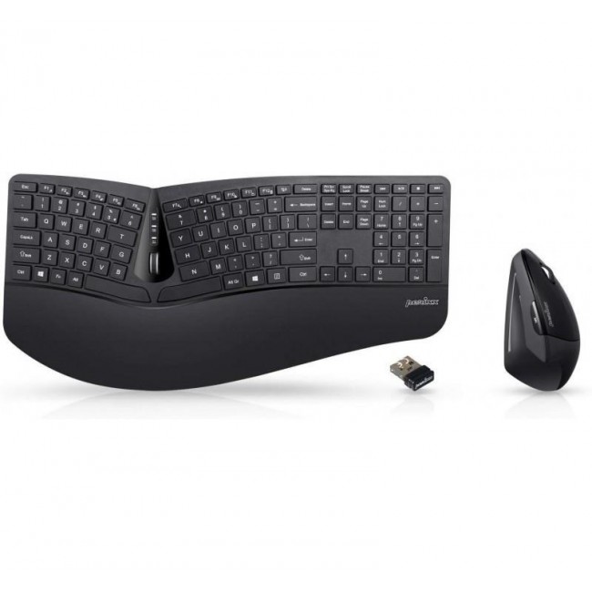 Zestaw bezprzewodowy klawiatura+mysz Perixx PERIDUO-605 Ergonomic czarny Zestaw bezprzewodowy klawiatura+mysz Perixx PERIDUO-605 Ergonomic czarny