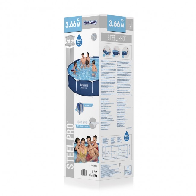 Bestway Steel Pro Round Above Ground Pool 3.66 m x 76 cm