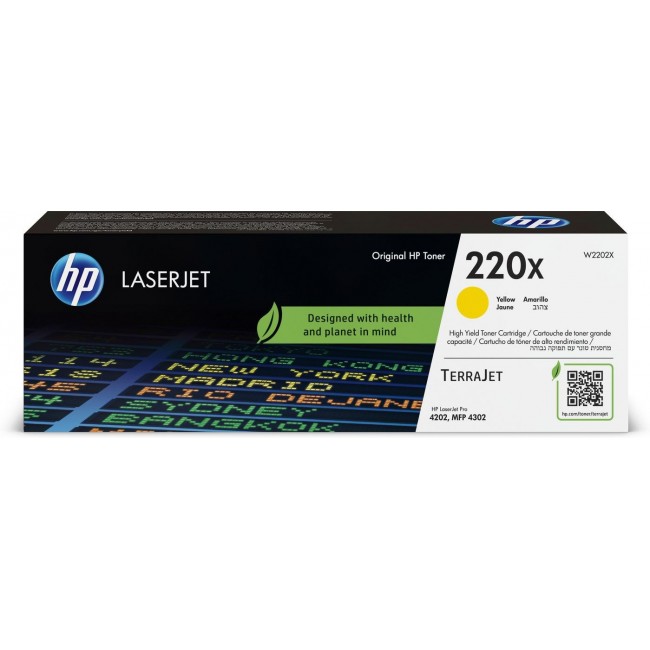 HP 220X Yellow Original LaserJet Toner Cartridge HP 220X Yellow Original LaserJet Toner Cartridge
