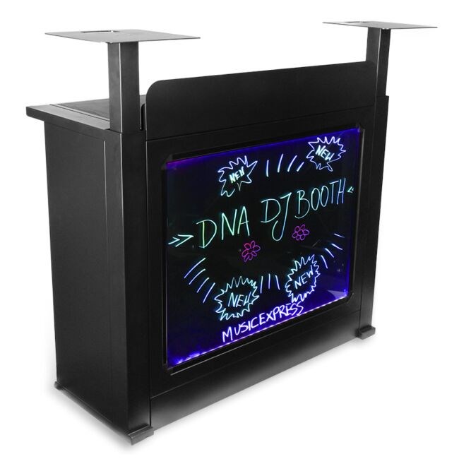 DNA Professional DJ BOOTH BK - DJ booth with illuminated RGB LED panel (black)