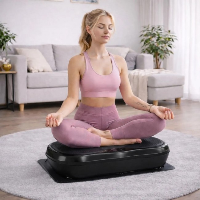 Extralink Moonwalk Spin Move Platofrma Wibracyjna do Cwiczen Fitness 200W czarna