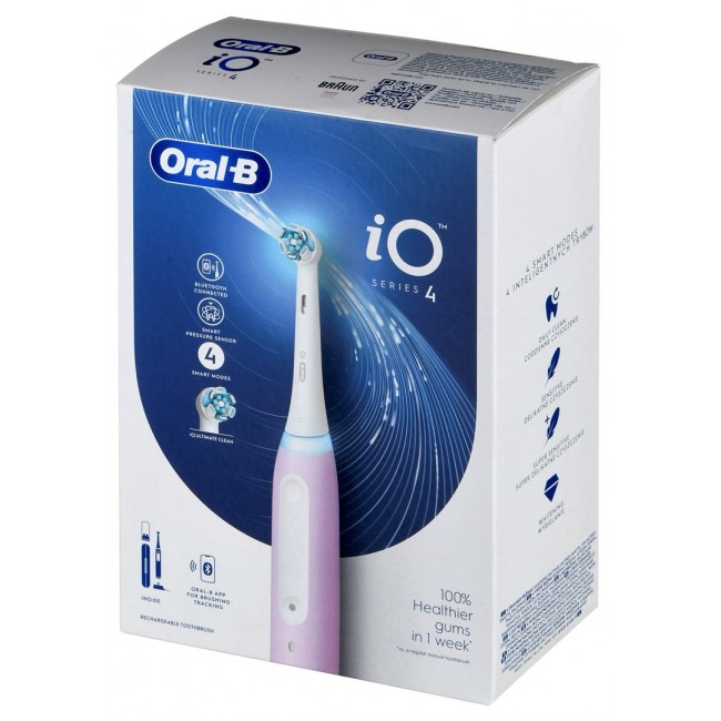 Oral-B Electric Toothbrush iO4 For adults Rechargeable Lavender Number of brush heads included 1 Number of teeth brushing modes 4