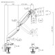 Maclean Monitor Mount, Double Arm, Gas Spring, 17 Maclean Monitor Mount, Double Arm, Gas Spring, 17