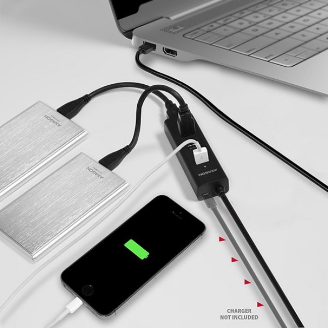 Axagon HUE-S2BL interface hub USB 3.2 Gen 1 (3.1 Gen 1) Type-A 5000 Mbit/s Black Axagon HUE-S2BL interface hub USB 3.2 Gen 1 (3.1 Gen 1) Type-A 5000 Mbit/s Black