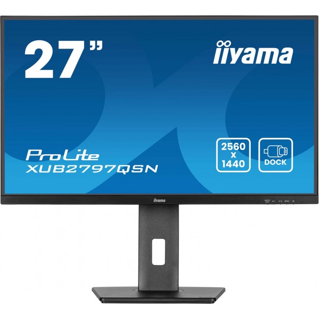 iiyama ProLite 27 QHD IPS technology panel with USB-C dock and RJ45 (LAN)