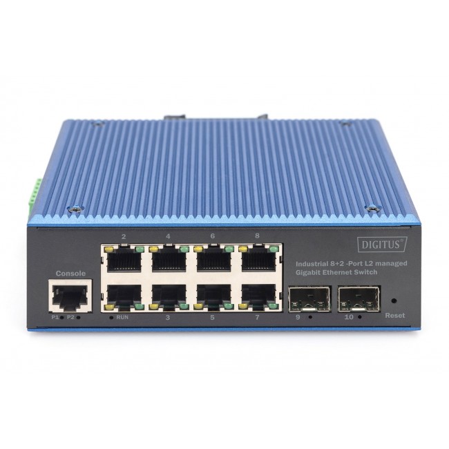 Digitus Industrial 8+2 -Port L2 managed Gigabit Ethernet Switch