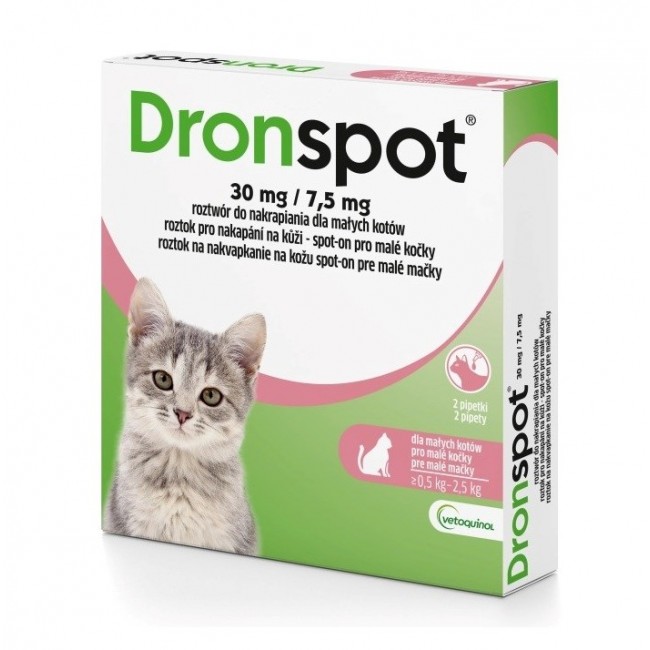 VETOQUINOL Dronspot - deworming drops for cats 0.5-2.5 kg