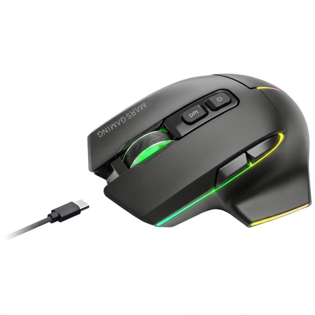 Mars Gaming MMWVECTOR mouse Right-hand RF Wireless + Bluetooth + USB Type-A Optical 12000 DPI