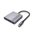 Gembird A-CM-COMBO3-04 interface hub USB Type-C 5000 Mbit/s Grey
