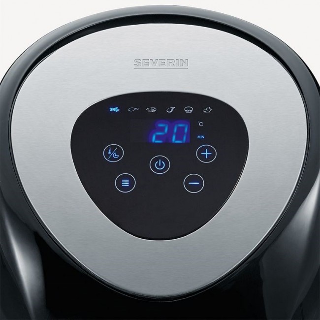Severin 2430 Single 3.2 L Stand-alone 1500 W Hot air fryer Black, Stainless steel