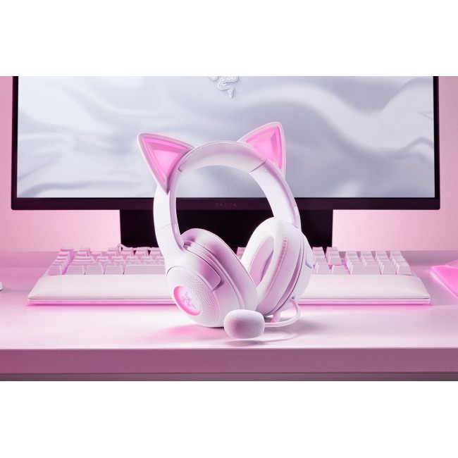 Razer Kraken Kitty V2 Headset Wired Head-band Gaming USB Type-A White