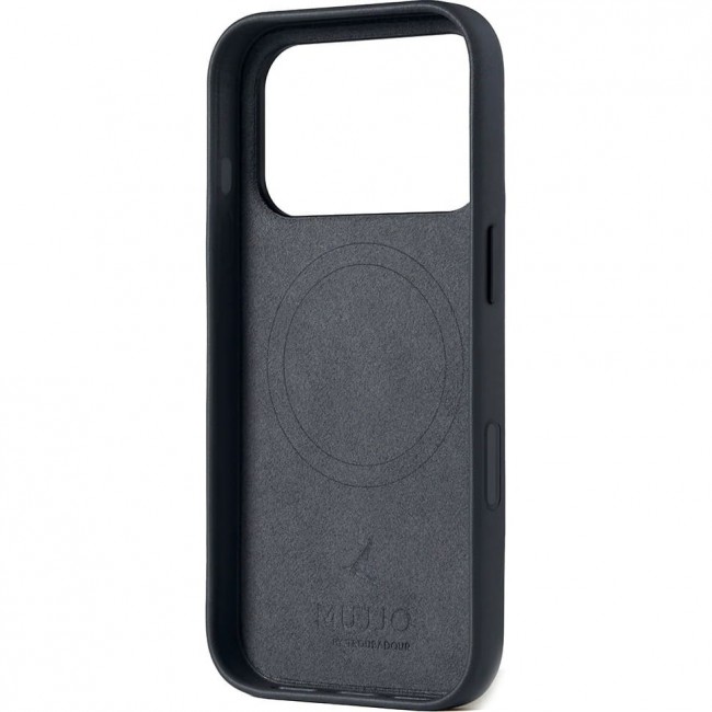Mujjo Full Leather Case MagSafe Case for iPhone 17 Pro Grey