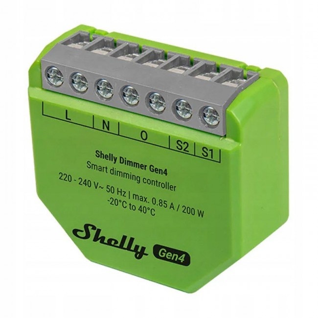 Shelly Dimmer Gen4 Smart Dimmer Wi-Fi Bluetooth, Green
