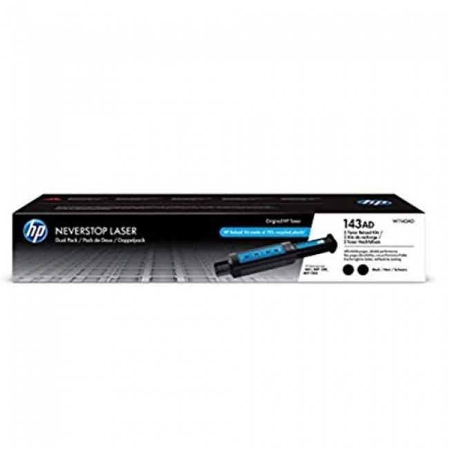 HP 143AD Dual Pack Black Original Neverstop Toner Reload Kit HP 143AD Dual Pack Black Original Neverstop Toner Reload Kit
