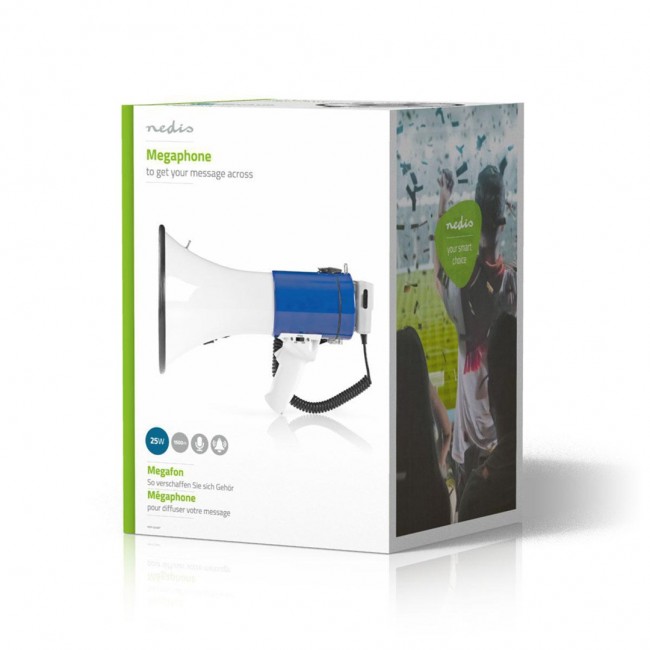 Nedis MEPH200WT megaphone White, Blue