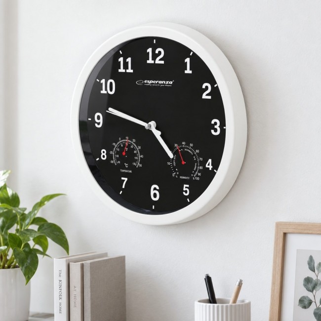 Esperanza EHC016K Mechanical wall clock Round Black