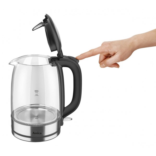 Amica KD 2050G Inox electric kettle 1.7 l 2200 W Transparent Amica KD 2050G Inox electric kettle 1.7 l 2200 W Transparent