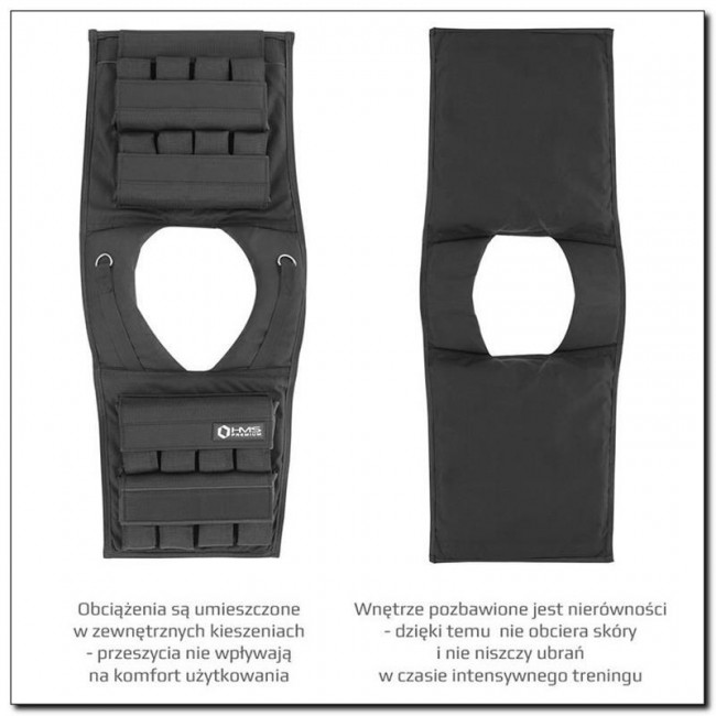 HMS Fitness KTO16 weighted vest Steel Black HMS Fitness KTO16 weighted vest Steel Black