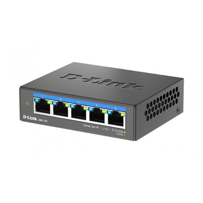 D-Link 5-Port 2.5G Multi-Gigabit Desktop Switch D-Link 5-Port 2.5G Multi-Gigabit Desktop Switch