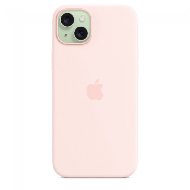 Apple iPhone 15 Plus Silicone Case with MagSafe - Light Pink Apple iPhone 15 Plus Silicone Case with MagSafe - Light Pink