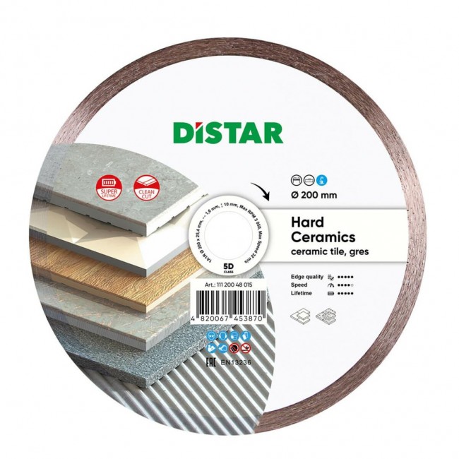 DISTAR HARD CERAMICS DIAMOND BLADE 200 x 1.6 x 10 x 25.4