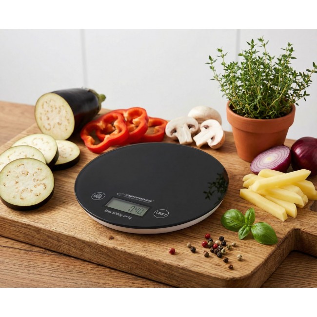 Esperanza EKS003K kitchen scale Black Countertop Round Electronic kitchen scale