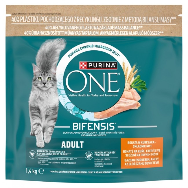 PURINA One Bifensis Adult Rich in chicken - dry cat food - 1,4kg