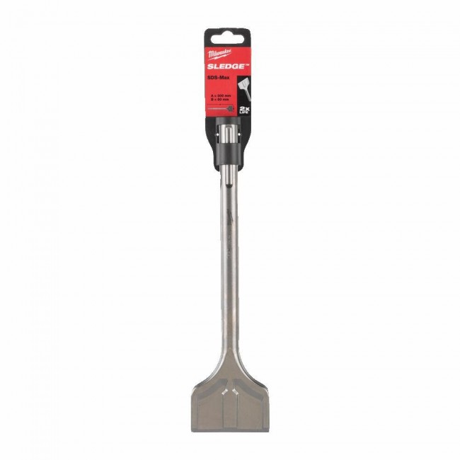 MILWAUKEE SDS-MAX CHISEL 80mm x 300mm WIDE SELF-SHARPENING MILWAUKEE SDS-MAX CHISEL 80mm x 300mm WIDE SELF-SHARPENING