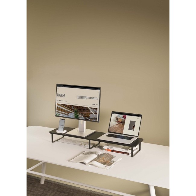 Gembird MS-TABLE2-01 monitor mount / stand Black Desk