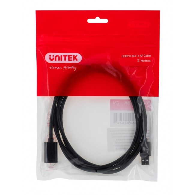 UNITEK Y-C450GBK USB cable 2 m USB 2.0 USB A Black